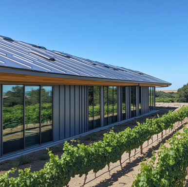 brand new comercial roof vineyard