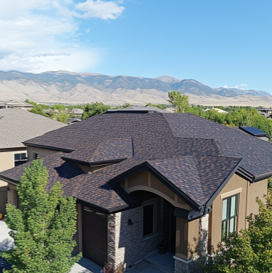 brand new roof sunset