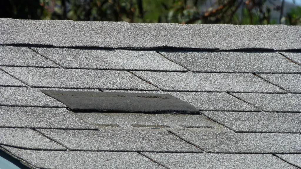 missing shingles